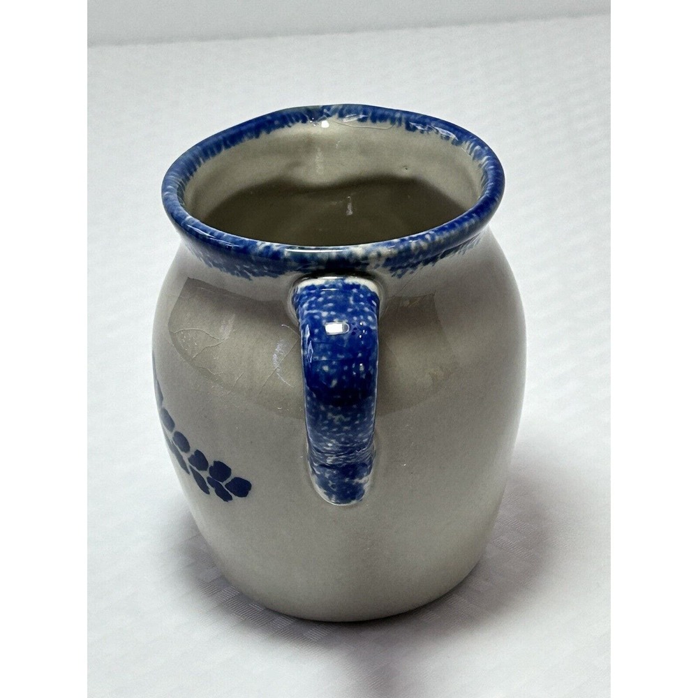 Loomco 4” sponge‎ ware pottery creamer pitcher - Picture 3 of 9